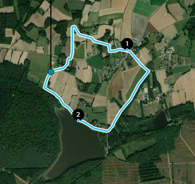 randonnées : carte du circuit de la forge à saint launeuc