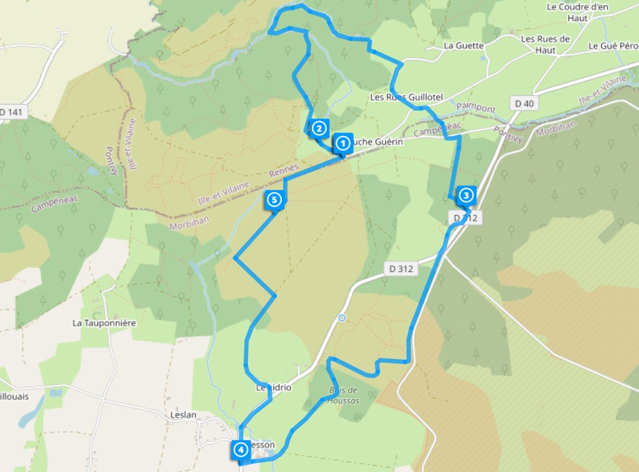 Randonnées en foret de Brocéliande, circuit des landes de Gurwant